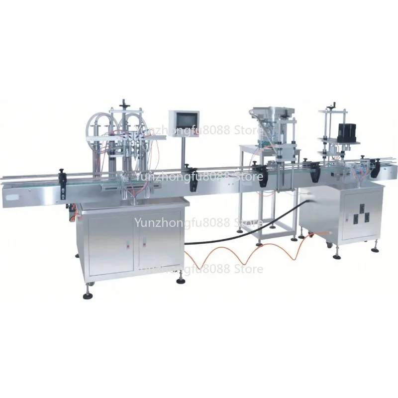 Inline Filling Machine 4 Nozzle Liquid Filling Machine Automatic Overflow Liquid Bottle Filling Machine for Beverage Juice