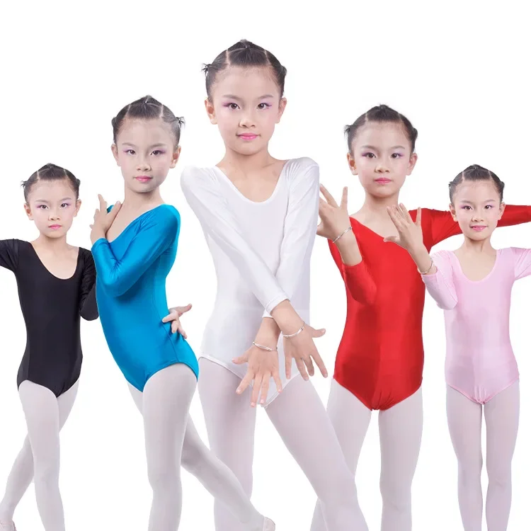 Girls Long Sleeve Ballet Leotards Bodywear Children Dance Leotards Ballerina Clothes Turnpakje Justaucorps Gymnastique Fille