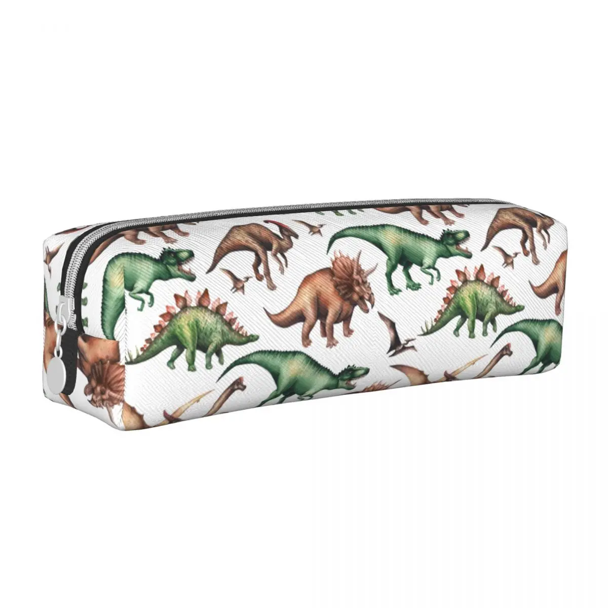 grande estojo de lapis dinossauro para criancas estojos herbivoros porta canetas bolsas de armazenamento para animais papelaria office zipper 01