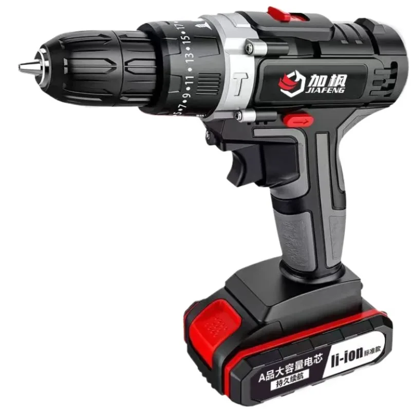 

Pure copper high-power hand drill rechargeable lithium battery two-speed impact drill electric screwdriver