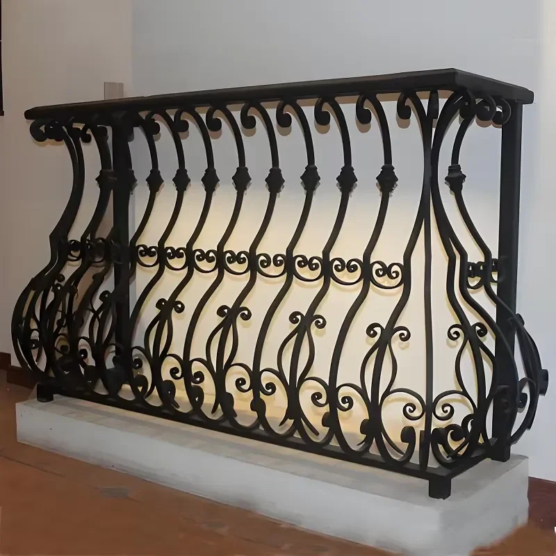 French Design Aluminum Balcony Railing - Rustproof Exterior Balustrade & Stair Banister Fence | Decorative Safety Guardrail