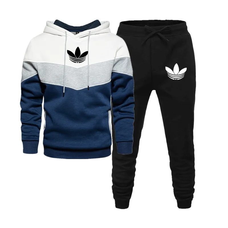 Setelan Hoodie Musim Gugur dan Musim Dingin 2025, Hoodie Fashion Pria, Celana Setelan Santai, Setelan Olahraga, Sweatshirt