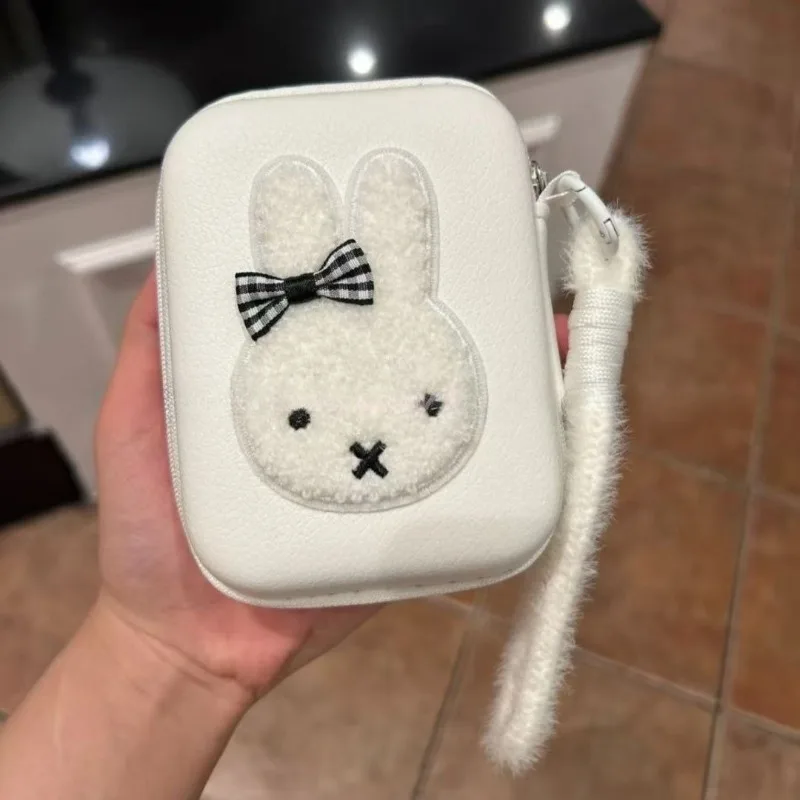 New Kawaii Miffy Rabbit Cartoon Cute High Beauty Camera Storage Bag Hard Shell Shockproof and Drop Resistant Girl Gift