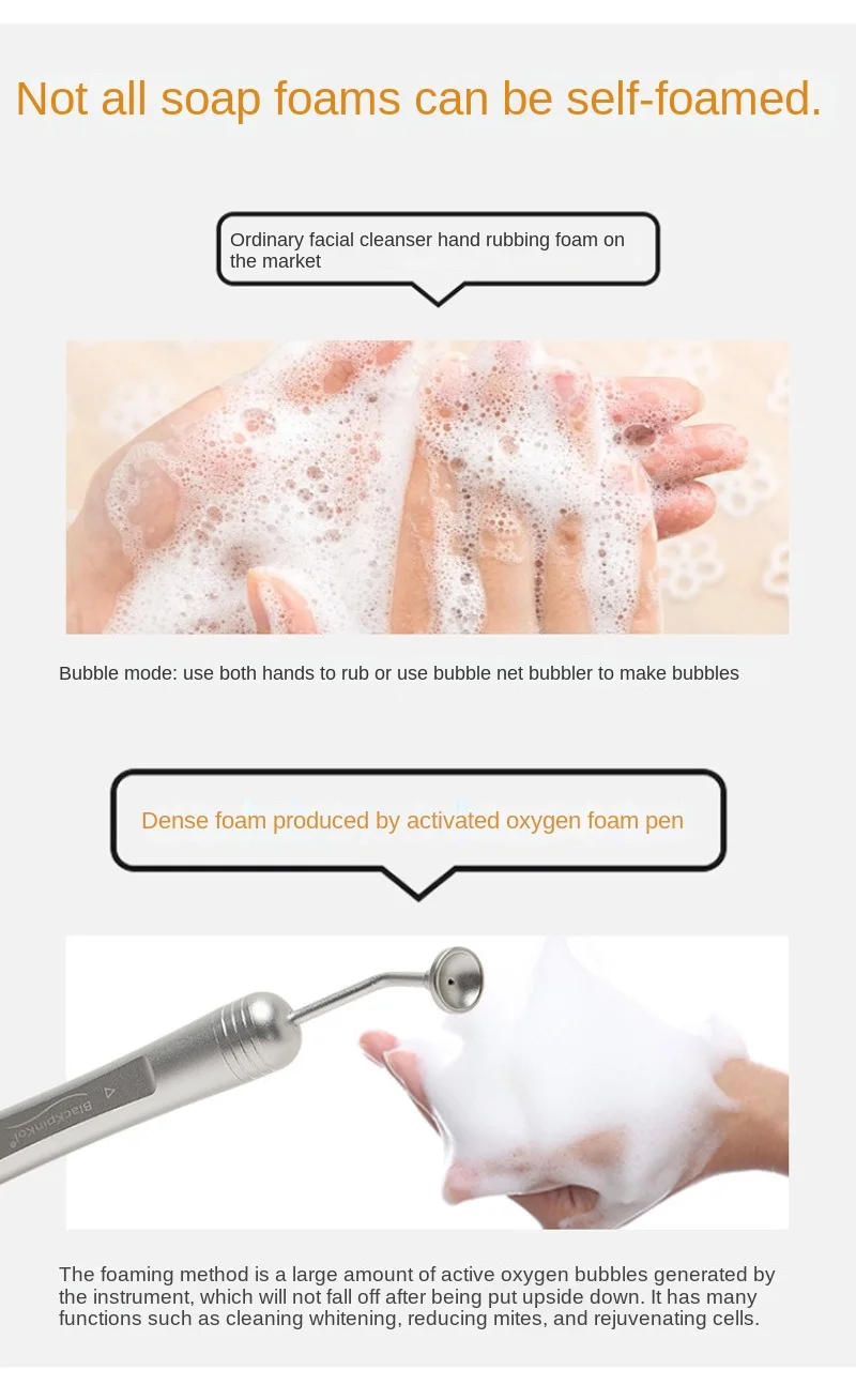 New Active Oxygen Bubble Beauty Instrument Deep Cleaning Skin Sterilization Mites Facial Whitening Active Oxygen Beauty Salon