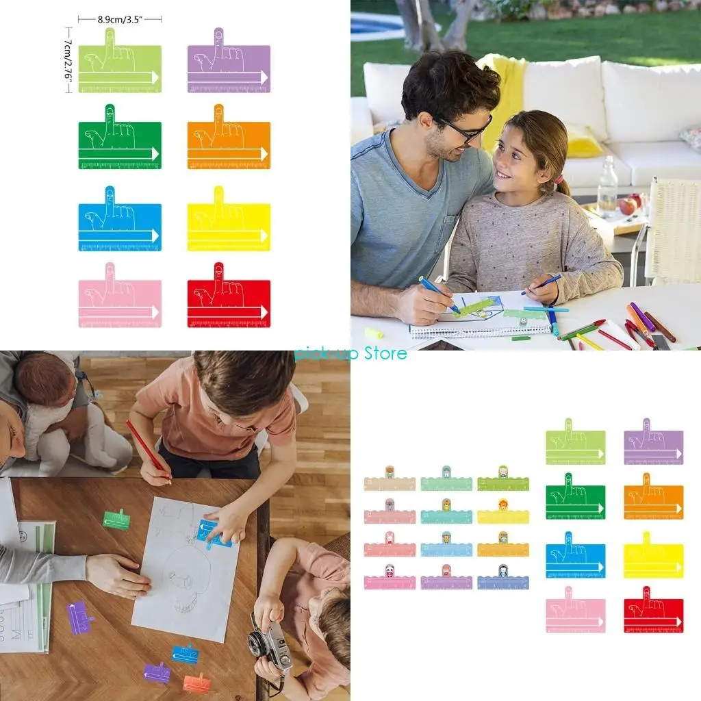 

Q5WA Прокладка для чтения на пальцах, линейка с подсветкой, прокладка для одного пальца, инструменты для рукописного ввода, для