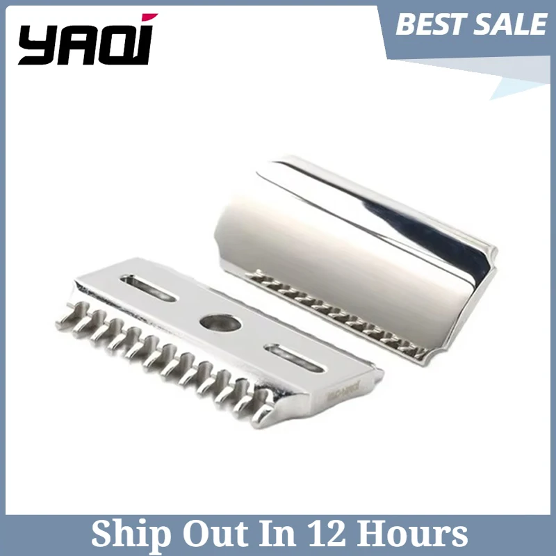 

Yaqi 316 Нержавеющая сталь Восток 70OC Полированная двойная расческа безопасная бритвенная головка с зазором лезвия 0,7 мм для мужской портативной бритвенной головки