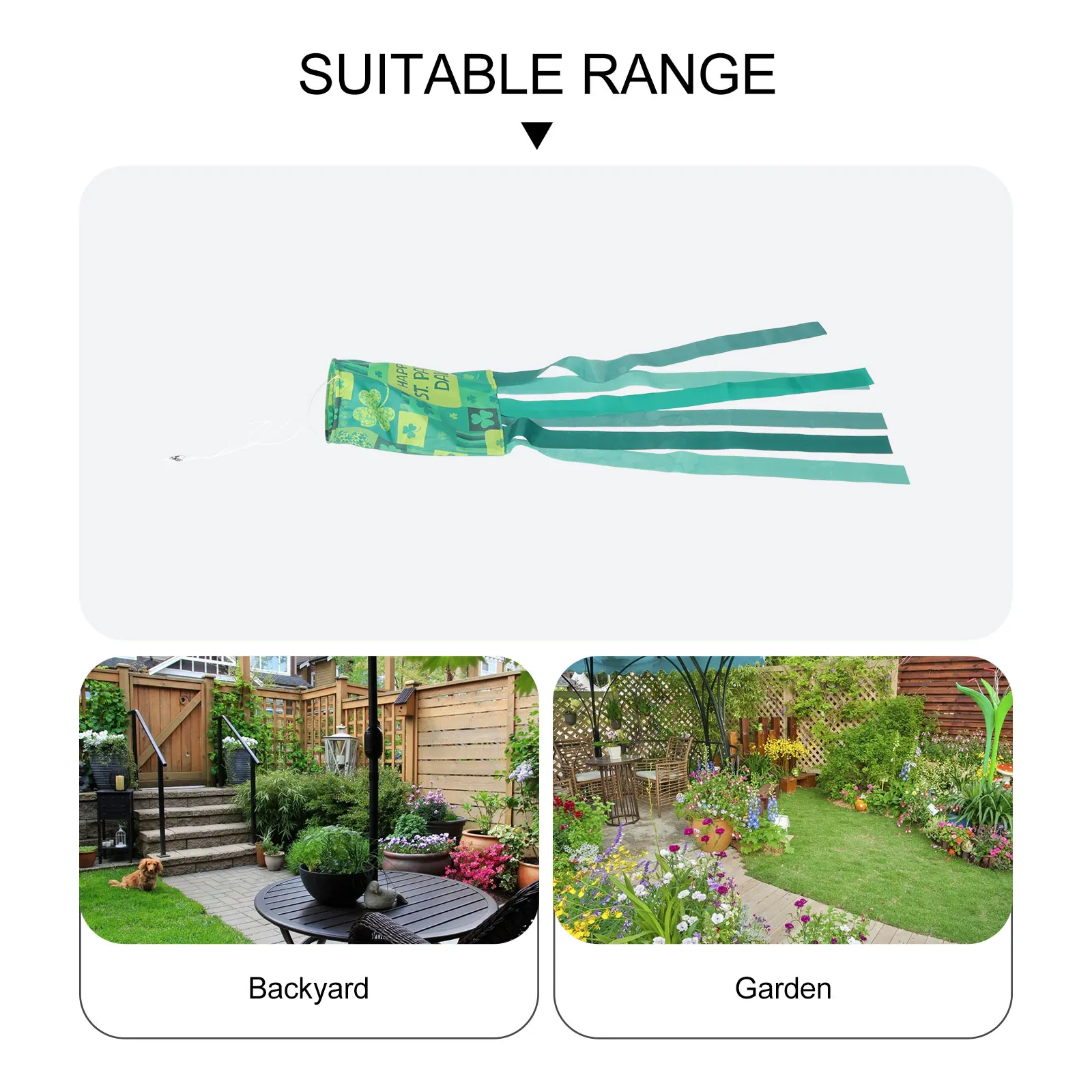 

Windsock Flag Saint Patrick's Day Outdoor Decorative Banner Yard Garden Hanging Festive nament Durable Polyester Cloth
