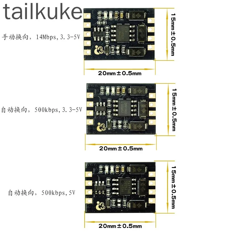 5pcs TTL to RS485 Module Level Conversion Serial Communication Half-duplex Manual/automatic Direction Control