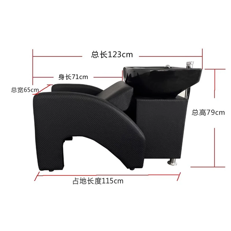 Beauty Shampoo Chai Comfortable Salon Head SPA Hair Washing Chair Ceramic Basin Silla De Lavado De Cabello Salon Furniture
