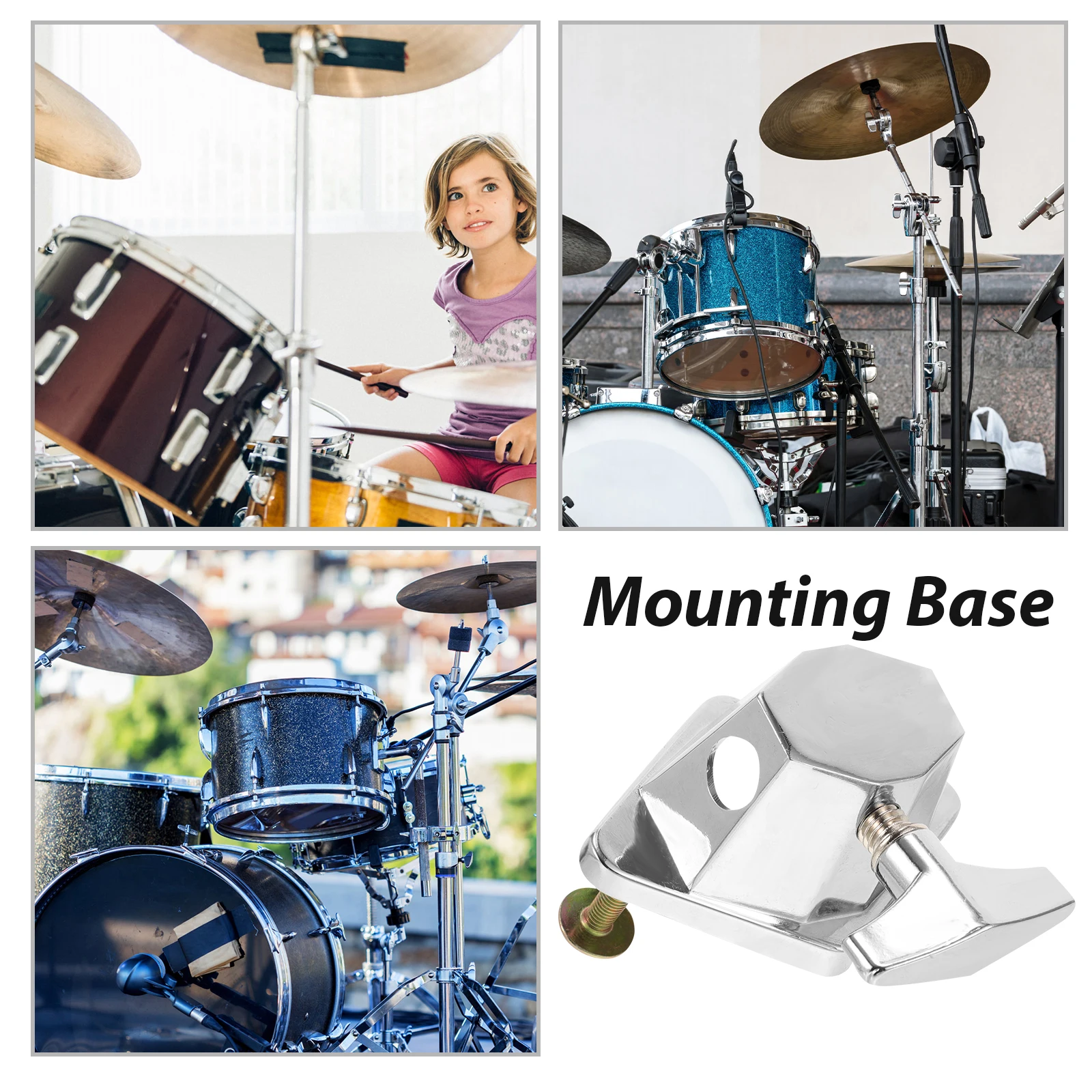 

Drum Base Leg Bracket Mount Fall to The Ground Rest Cymbal Aluminum Alloy Floor Legs