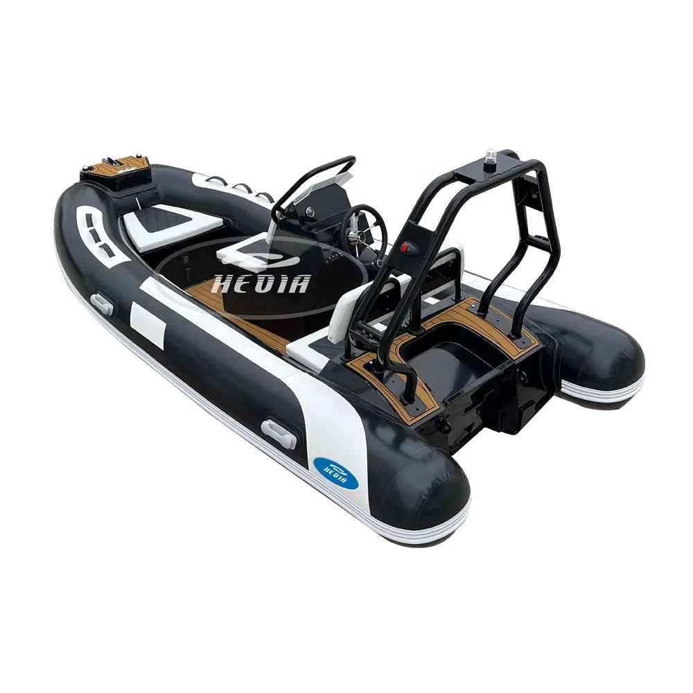 Hedia Best Selling CE 6 Capacity High Speed Rib 360 390 Orca Hypalon Deep-v Aluminum Rigid Hull Inflatable Rib Boat for Sale