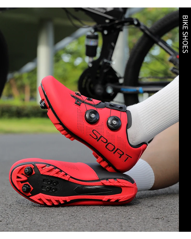 Atmungsaktive Radsportschuhe MTB Fahrradschuhe Herren Renn- und Wettkampfschuhe Selbstverriegelnde Speed-Fahrradsneaker Damen Cleat-Straßenradsportschuhe – Detail 30