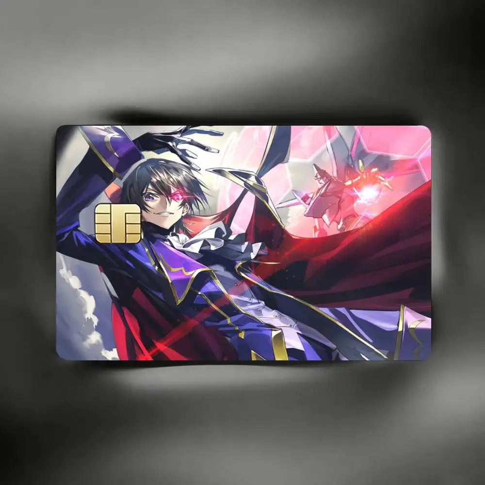 Anime C-Code Geass  Credit Card Skin Stickers For VISA Bank Bus Metro Access Card Protective Film Cover Sticker