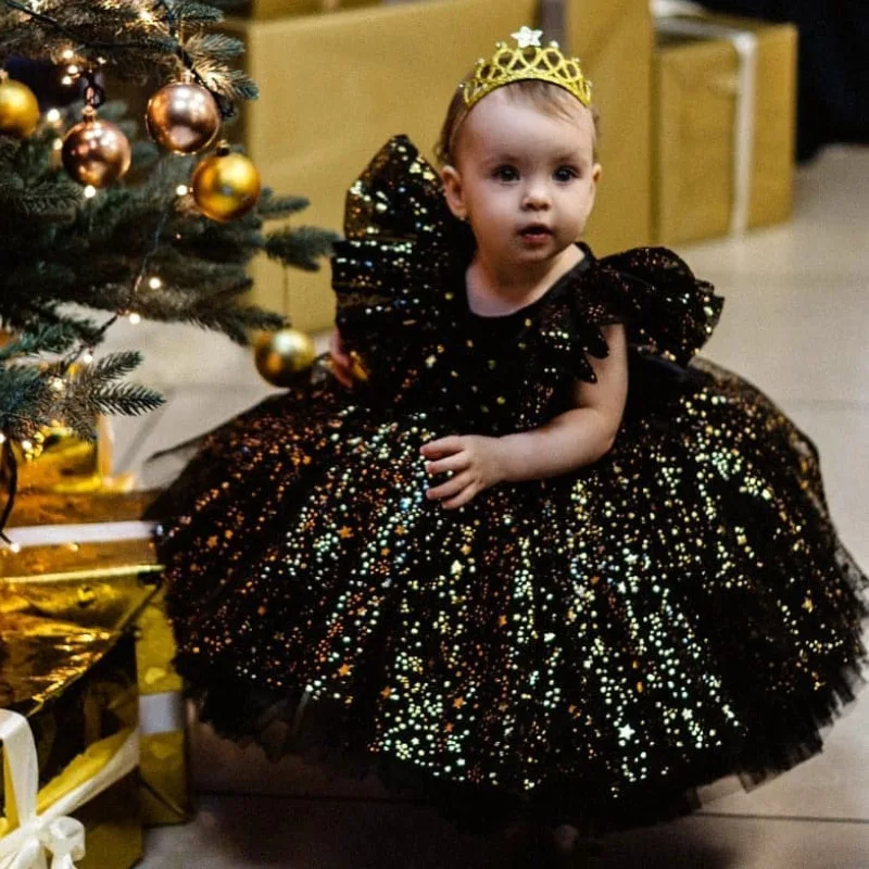 Formal Party Princess Tutu Dress Elegant Girl Clothes Ceremony Prom Gown Pageant Children Clothing Wedding Evening Birthday 1-5T