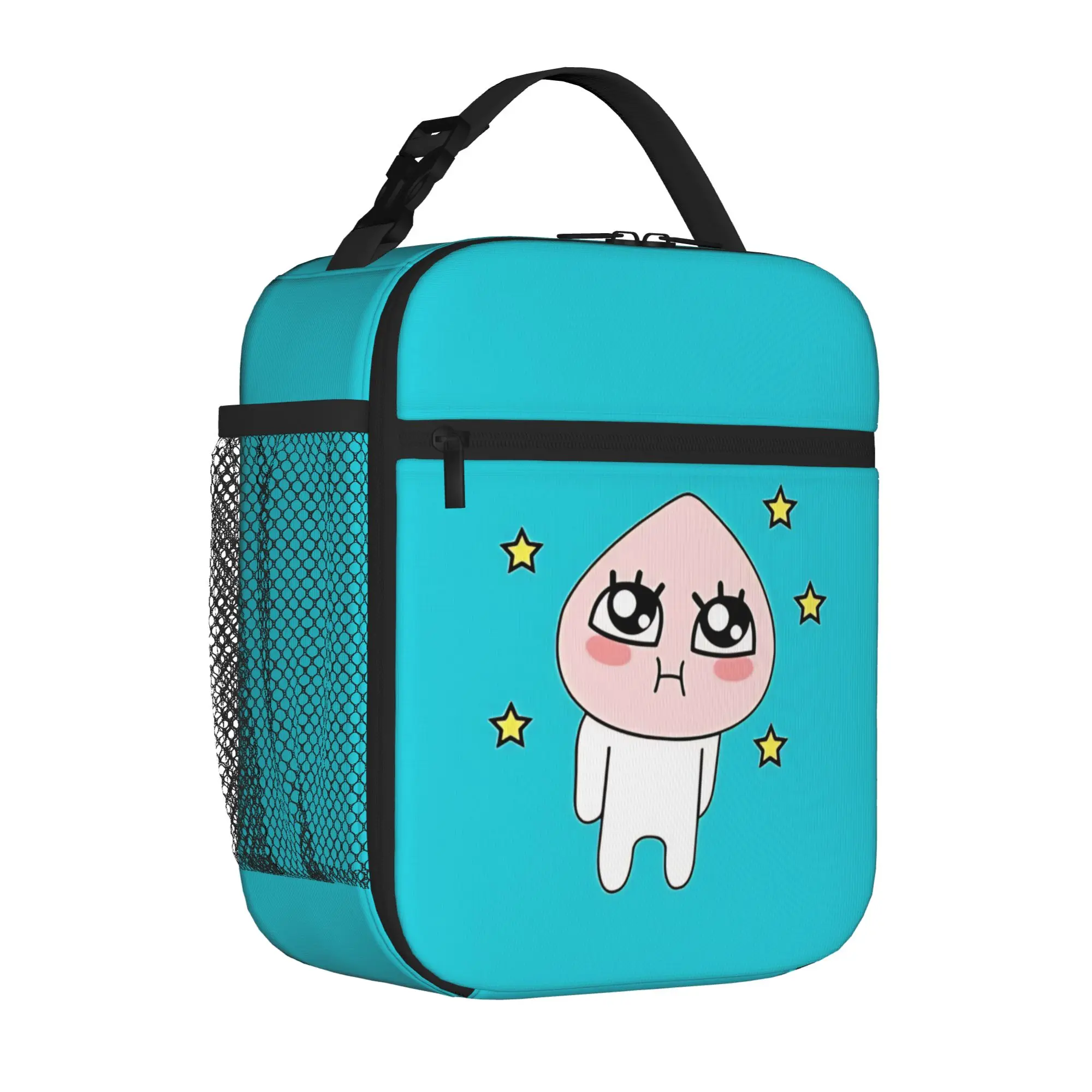 1 Piece Zipper Closure peach shaped  Storage Bag Pocket K-Kakao School Lunch Food Box Reusable For Lunch Food Bag