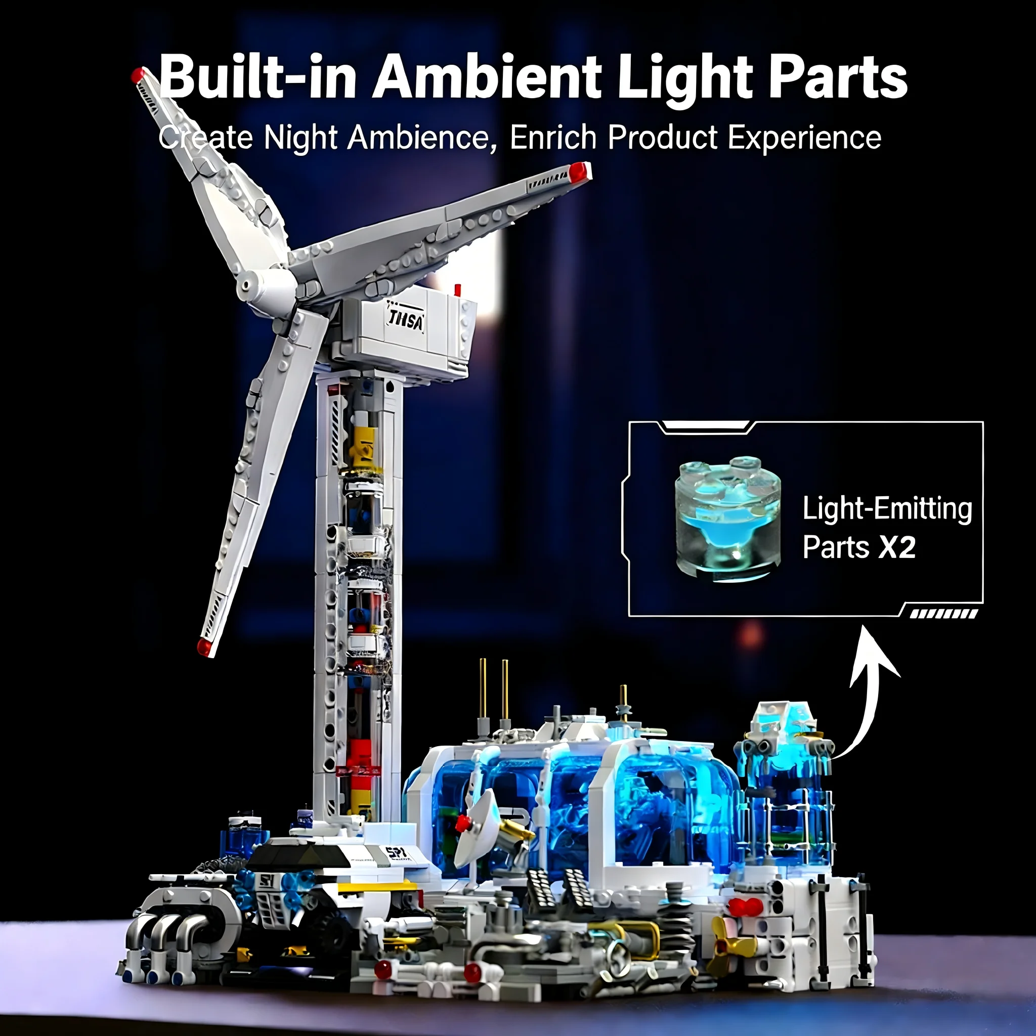 

2026 New Space Station Wind Turbine Building Blocks for Boys, High-Difficulty Large-Scale Construction Toy Ages 8+ Birthday Gift