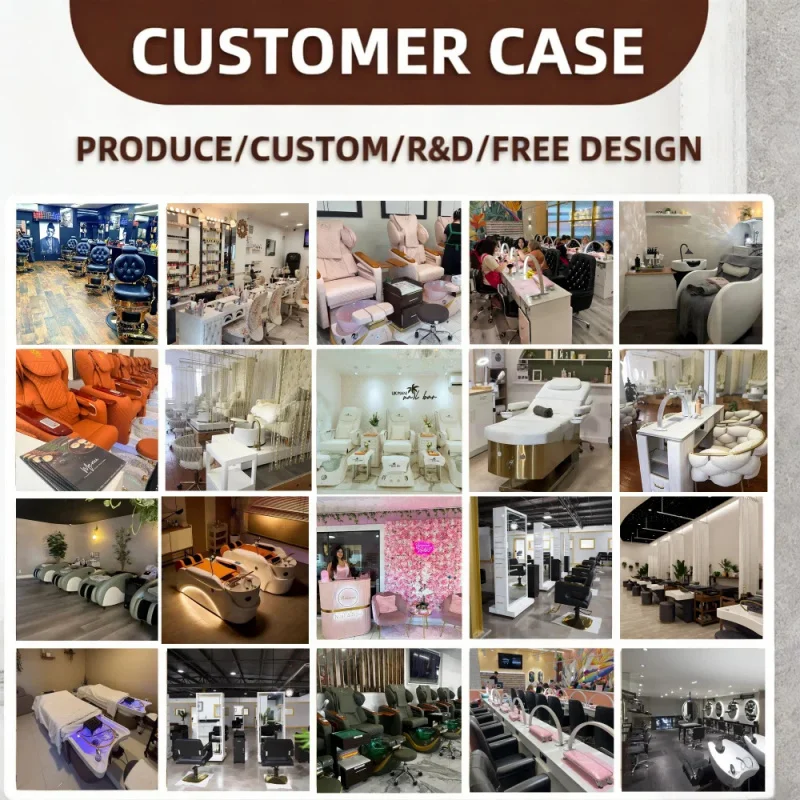 Custom.Modern White Glossy MDF Commercial Salon Station With LED Lights And Soft Close Drawers