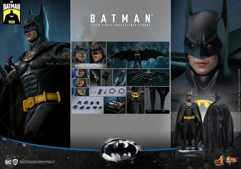 HOTTOYS HT MMS769 Normal Version 1/6 Ketaon Batman Action Figure Collection Dark Black Caped Hero 12inch Full Set Soldier Model - view 5