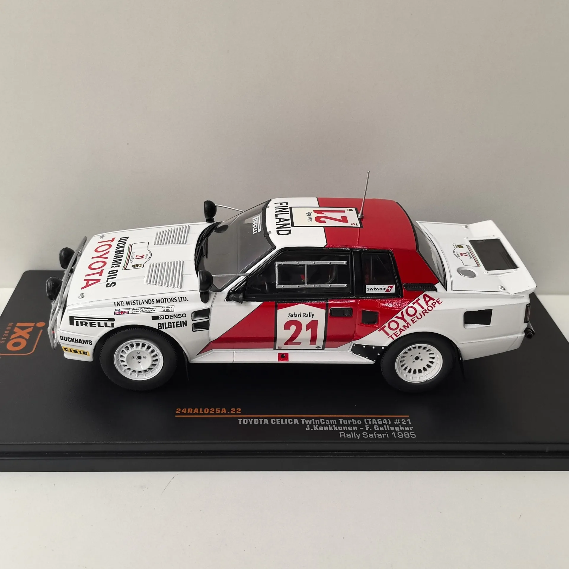 Old Box Diecast IXO 1/24 Scale TOYOTA CELICA #21 1985 Alloy Car