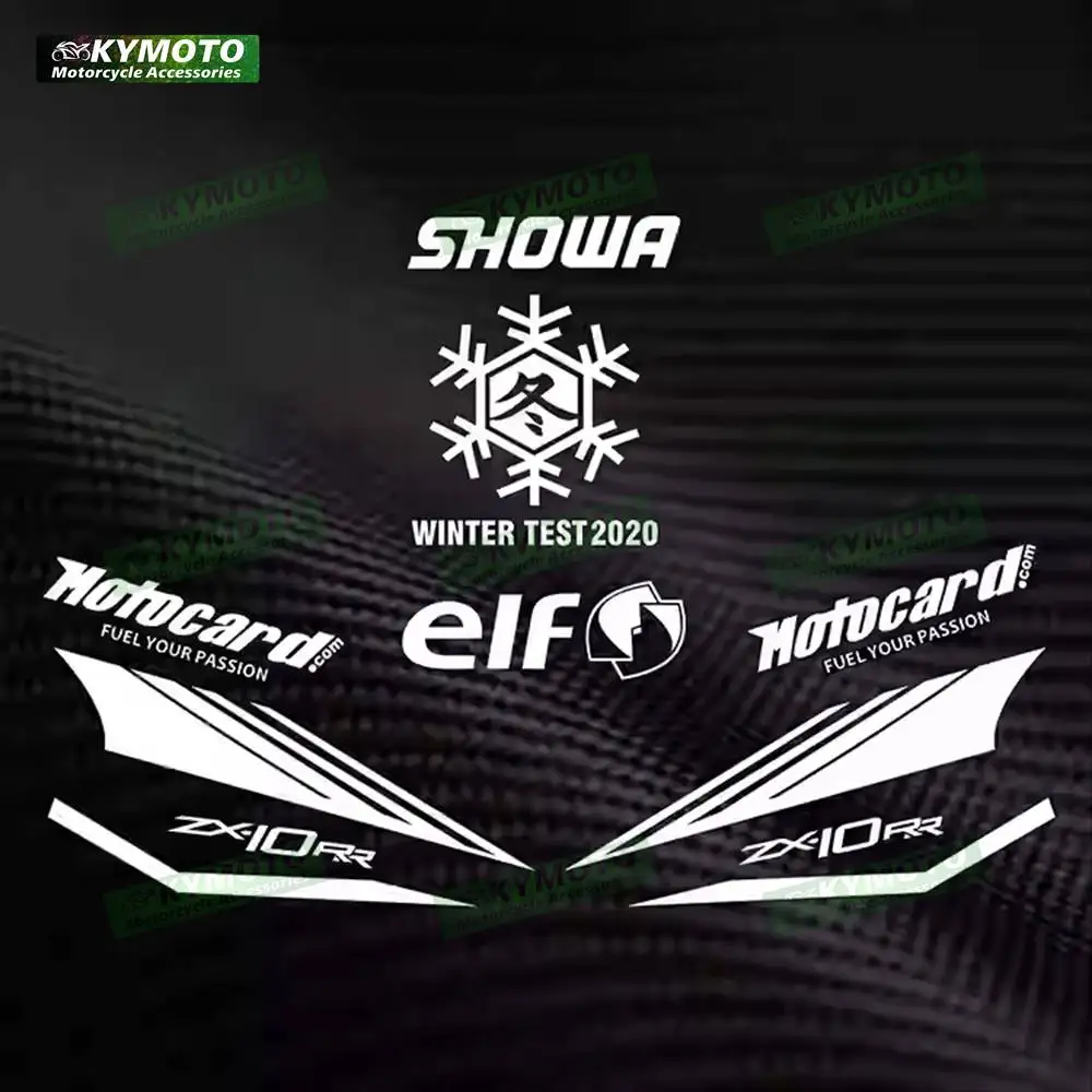 For ZX-10R ZX-10RR ZX10R ZX10RR motorcycle accessories stickers winter test version full set of front windshield decals