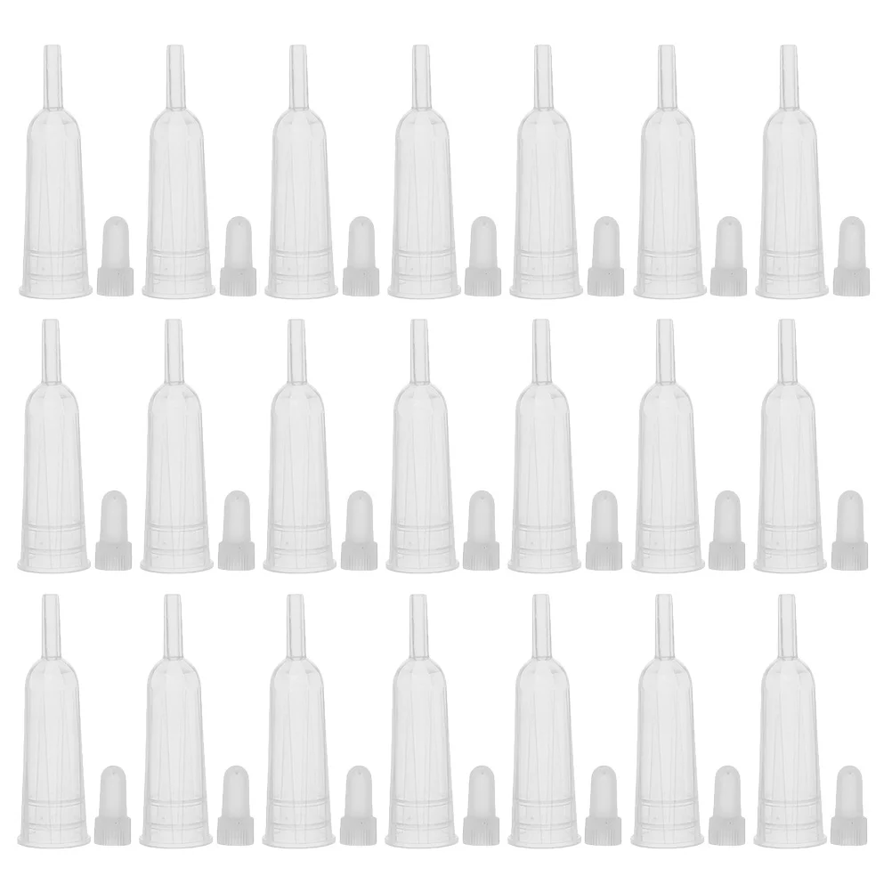 

50Pcs Ampoule Opener Transparent Applicator Tips for Skincare Ampoule Liquid Dispensing Tool Laboratory Vial Topper Caps
