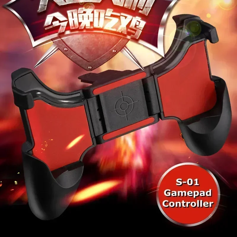 S-01 وحدة تحكم ألعاب الهاتف المحمول لـ PUBG Aim Shooting Gamepad عصا التحكم لهاتف IPhone Xiaomi Shooter Game Grip Aux Button مقبض