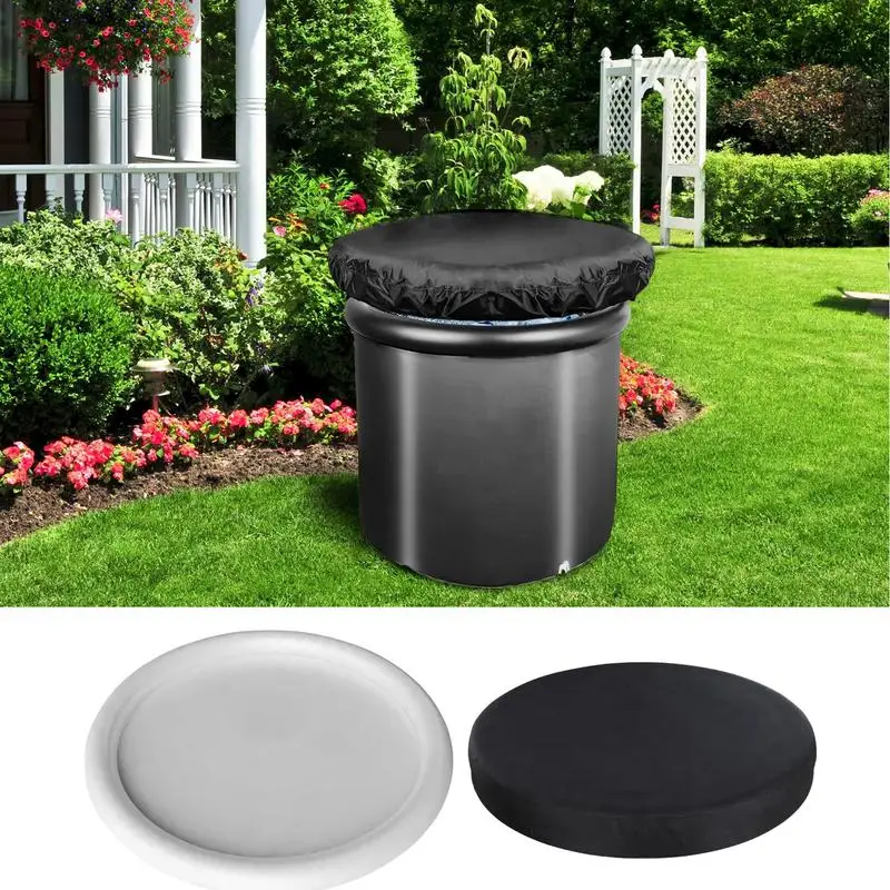 Ice Tub Cover Thermal Cold Bath Tub Lid Dustproof Cover Foldable Ice Tub Lid Protect From Dust And Debris For Ice Plunge Up To