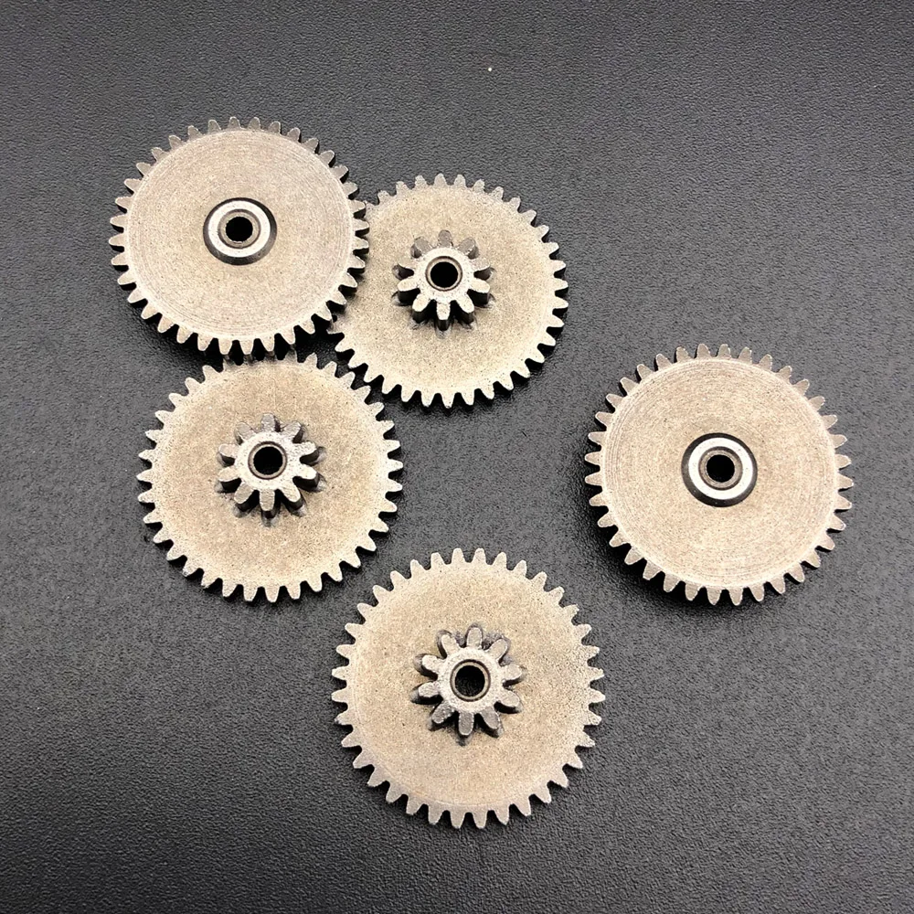 5Pcs/Lot 0.6M 10T 0.5M 36T Metal Duplex Gear 10Teeth & 36Teeth Φ7.05/19mm Inner Hole 2mm - RC Car Toy Transmission Accessories