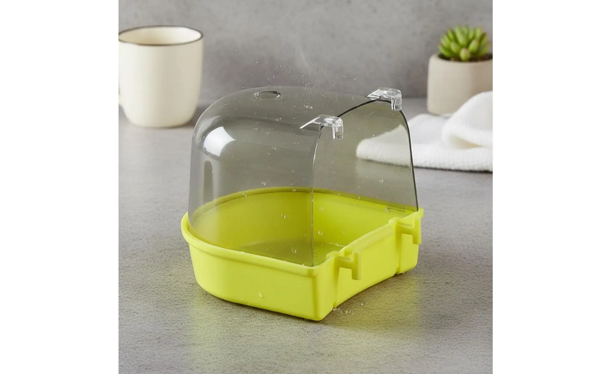 Bird Bathing Box Easy to Install Bird Shower Box Enclosure Accessory Non Pet Supply Removable Drawer