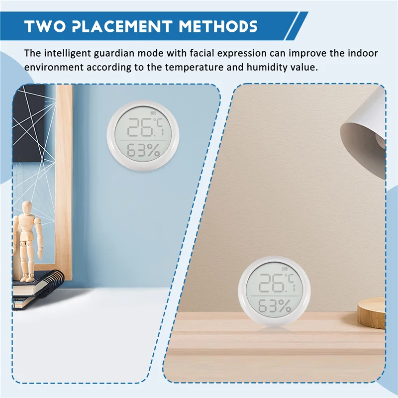 مستشعر درجة الحرارة والرطوبة Smart-Tuya Zigbee مع شاشة LCD ومقياس حرارة داخلي للتحكم الذكي في الحياة
