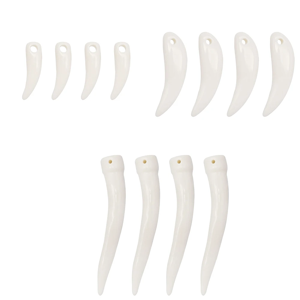 10-100pcs Resin Animal Fangs Charm Wolf Teeth Pendant For DIY Crafts Bracelet Earring Necklace Accessories Personality Decor