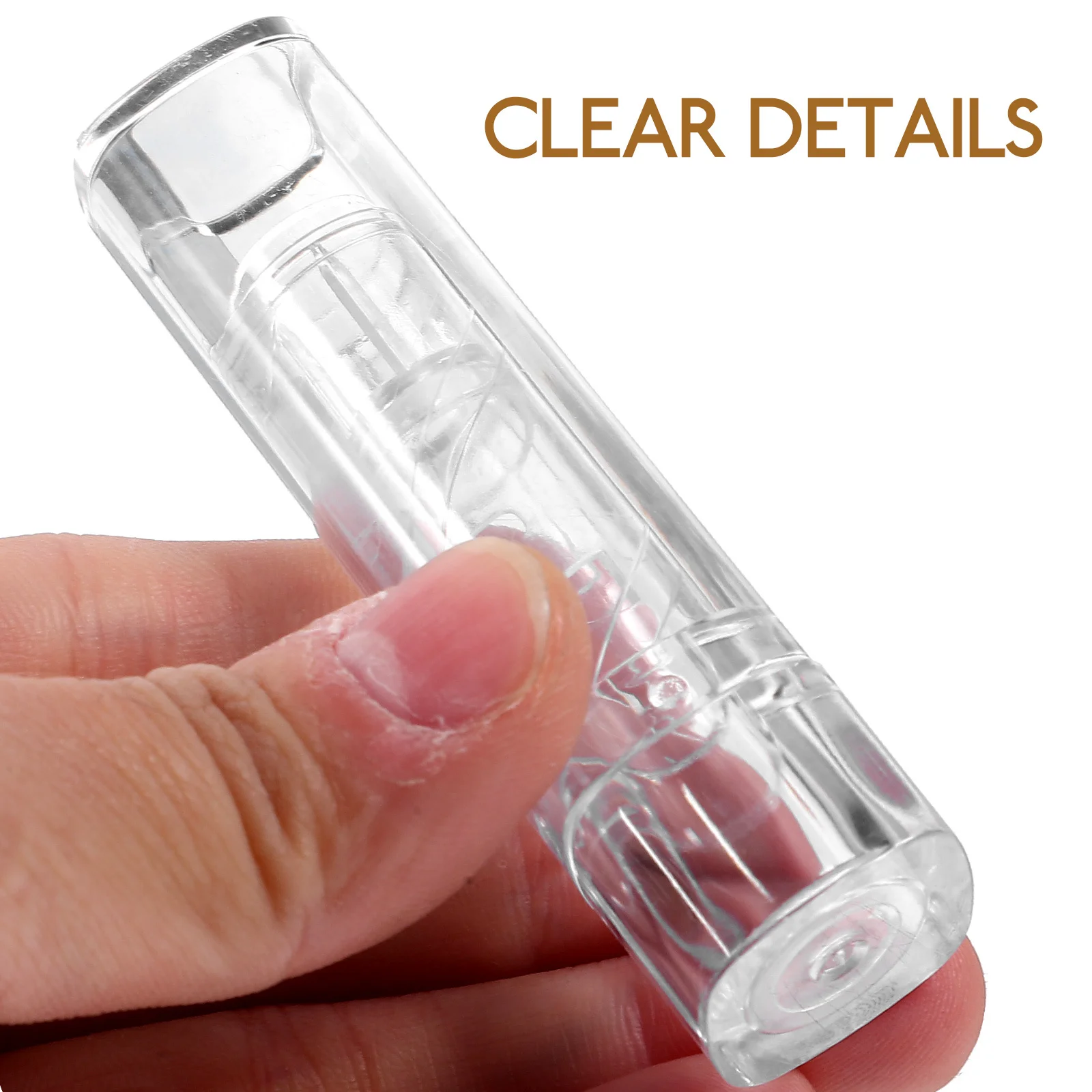 5Pcs Plastic Lipstick Tube Empty Transparent Container for Lip Balm DIY Gloss Portable Lightweight Storage Vial