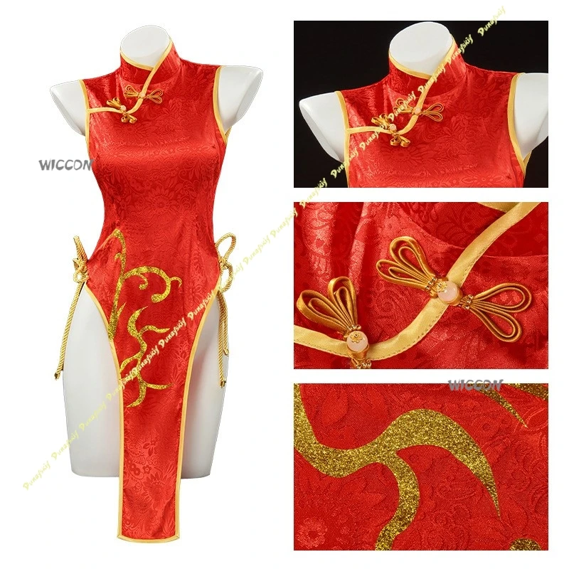 Konjikinoyami-Cosplay de la oscuridad dorada, disfraz de Anime TO LOVE, Qipao Cheongsam, peluca para niñas, falda Jirai Kei, traje de Navidad para Halloween