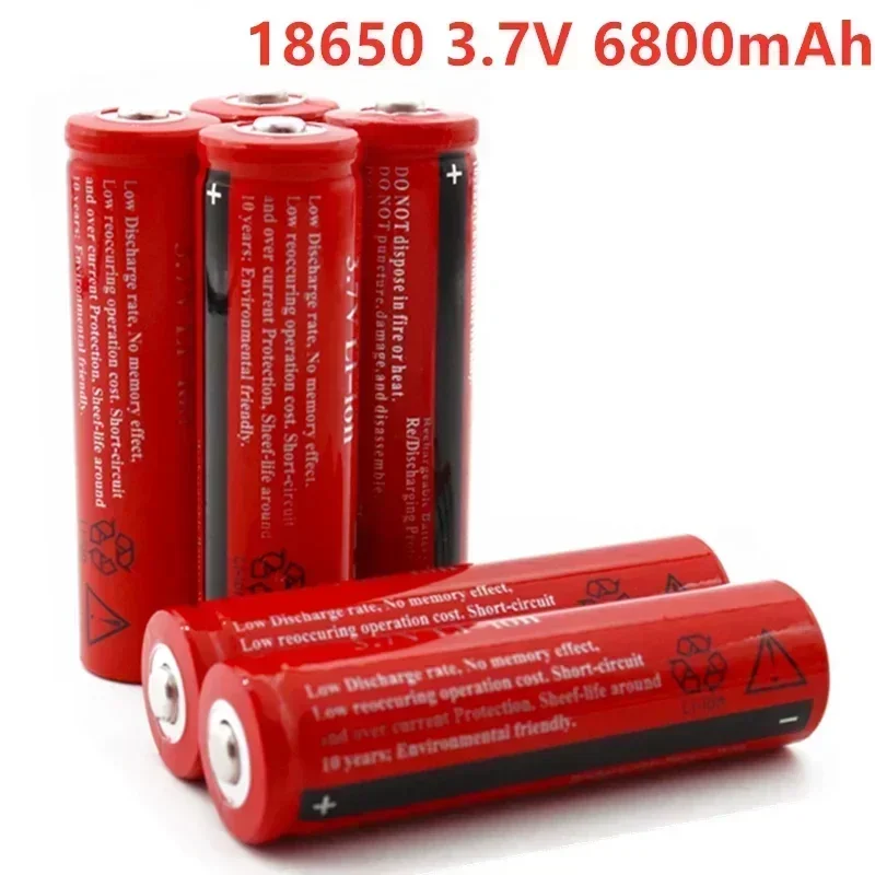 2024 NEW 18650 Lithium Battery 3.7 V Volt 6800mah 18650 Li-Ion Battery Lithium Batteries for Power Bank Flashlight Etc