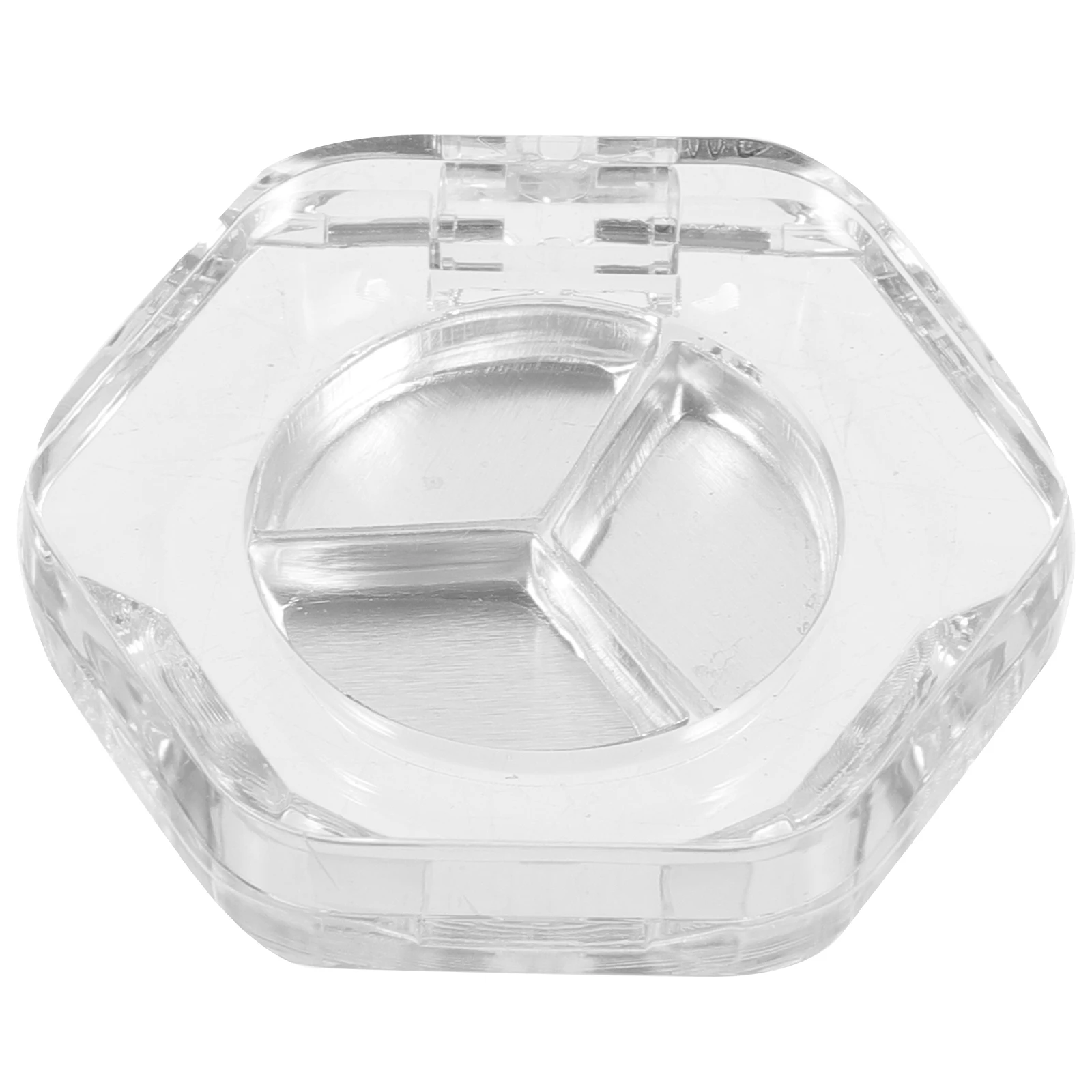 

8Pcs Empty EyeShadow Boxes Hexagonal Transparent Pans for Blush Highlighter Travel Size Aluminum Container Makeup Packaging