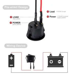 Mini Rocker On and Off Toggle Switch, Interruptores Elétricos para DIY, Pré-Cabos, 6A, 250V, 10A, 125V, AC, 12 V, DC, 6Pcs 8 principais vendas comutador inversor - №6