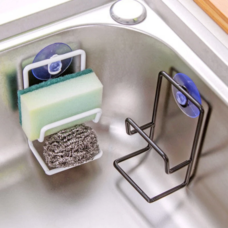 Bồn Rửa Kệ Chứa Miếng Bọt Biển Xà Phòng Áo Dishcloth Giá Đỡ Hút Thoát Nước Thả Vận Chuyển