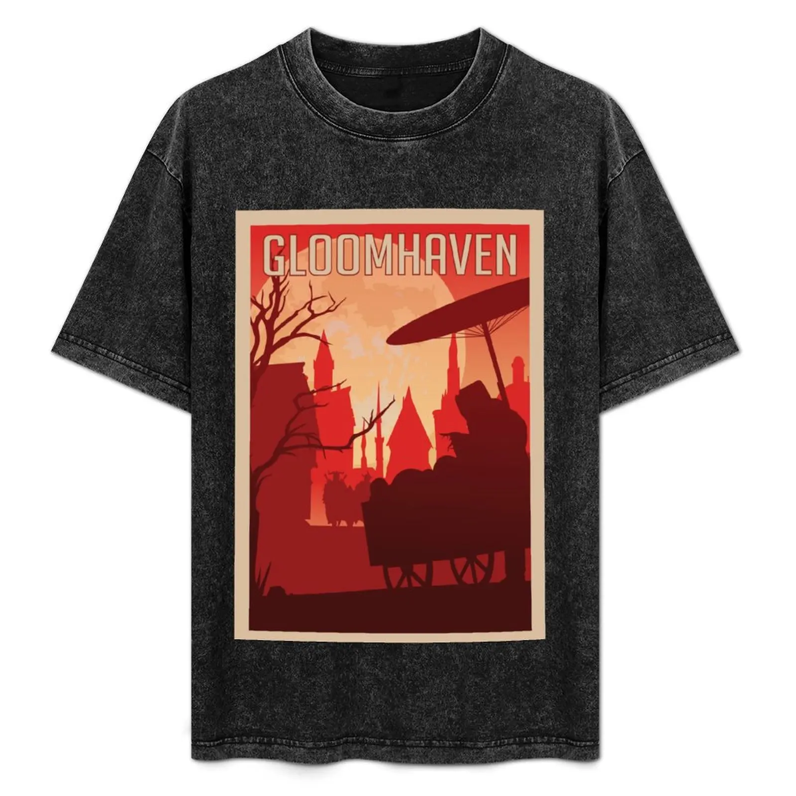 Juego de mesa Gloomhaven - Estilo minimalista de póster de viaje - Camiseta con arte de videojuegos - Camiseta para el Día de Acción de Gracias