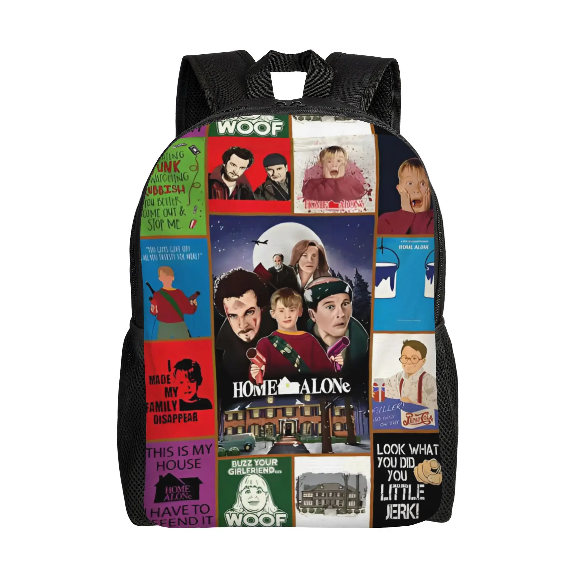 

Рюкзак-коллаж по мотивам сериала «Один дома», повседневный, легкий, для студентов и работы, с Кевином МакКалай-Кьюклином, унисекс, холщовая сумка для колледжа