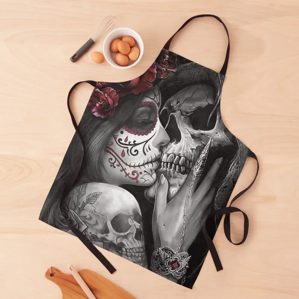 Dead kiss Apron Chef Uniform For Men Men's Kitchen Kitchen Handle For Women Waterproof women Apron