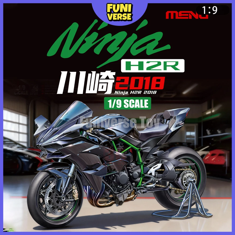 New MENG 1/9 Kawasaki Ninja H2R 2018 Motorcycle Assemble Model MT
