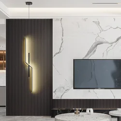 Lámpara colgante Led moderna para mesita de noche, luz colgante minimalista para dormitorio, sala de estar, sofá, restaurante, oro, negro