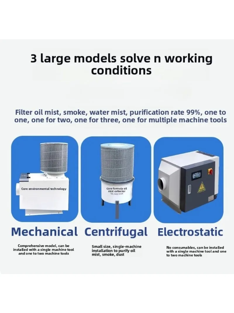 Centrifugal Oil Mist Purifier Industrial CNC Machine Tool Oil Mist Collector Filter Processor Oil Mist Separator