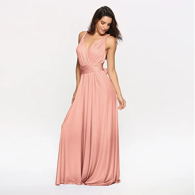 High quality women sexy boho maxi evening dress bandage long dress wedding party multiway bridesmads convertible infinity robe