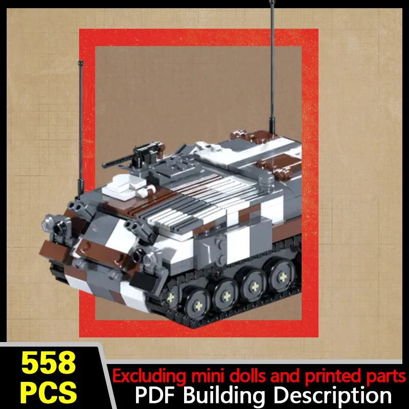 FV432 Armored Personnel Carrier Model MOC Building Bricks War Equipment Modular Technology Gifts Holiday Assemble Children Toys