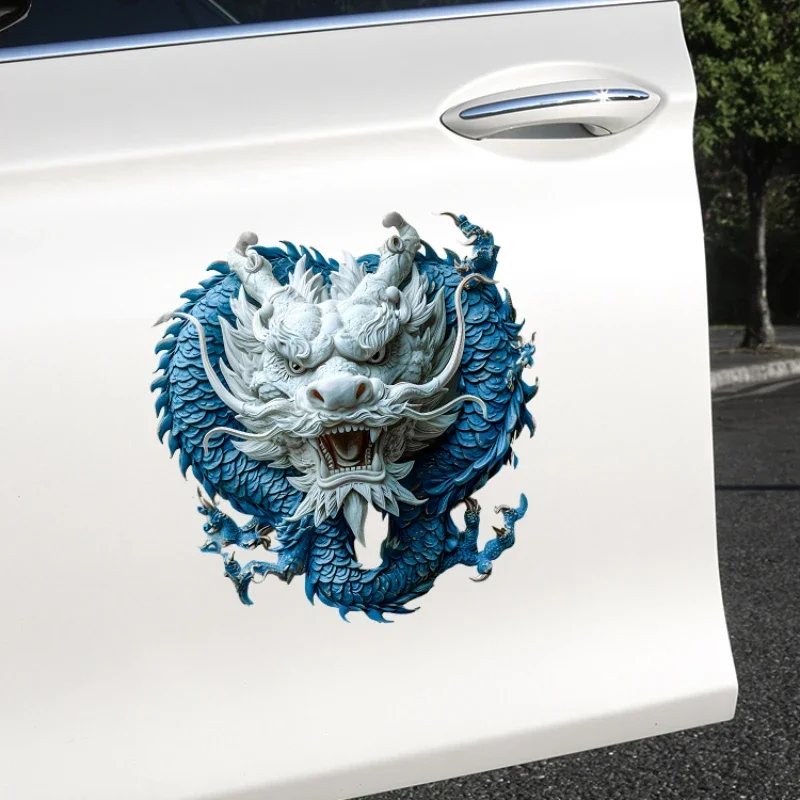 1pc Chinese Style 3D Dragon Totem Motorcycle Stickers Side Fairings Helmet Vinyl Decals Car Window Door Waterproof Decoration