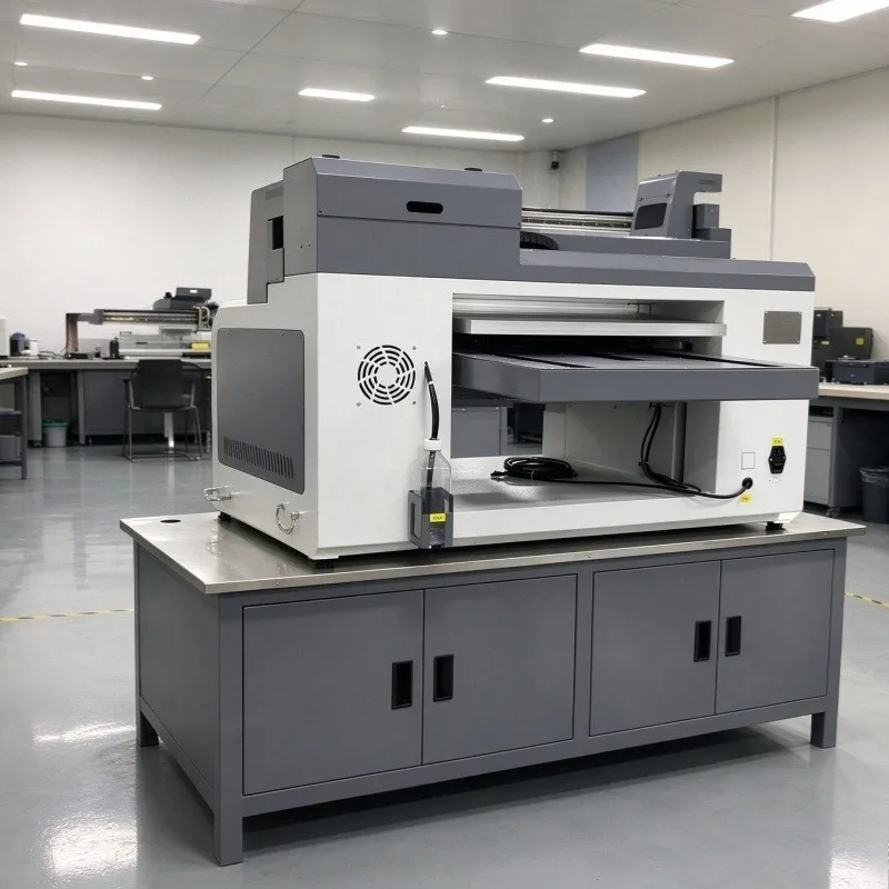 Automatic High Precision UV Flatbed Printer Touchscreen Leather Business Cards Bottles Wood Glass Plastic