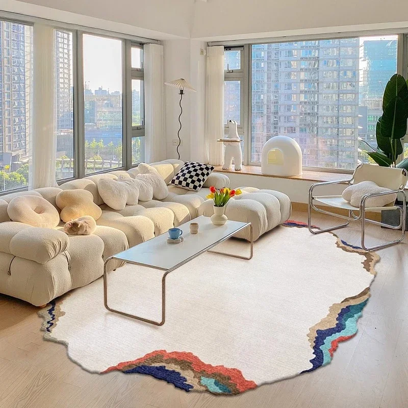 Irregular Shapes Rugs for Bedroom Large Area Living Room Decoration Carpet Thick Plush Study Floor Mat Fluffy Soft Cloakroom Rug