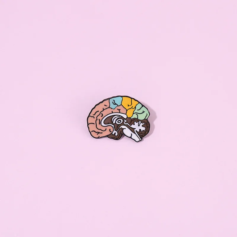 Anatomy Enamel Pina Creative Brain Structure Brooches Bag Lapel Button Badge Medical Doctor Jewelry Gift for Students Friends