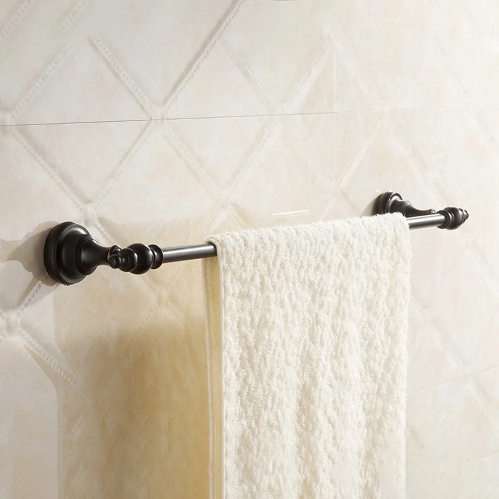 

Towel Bars Black Oil Rubbed Brass Towel Rail Single Towel Bar Bathroom Towel Holder Bathroom Accessories Nba823